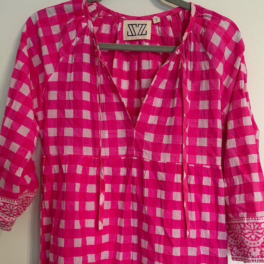 Tuckernuck Pink White Gingham Mini Dress - Picture 5 of 8